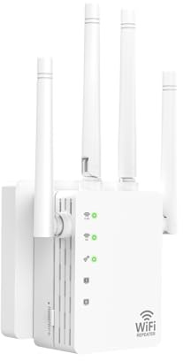 WiFi Extender,Dual Band (5GHz + 2.4GHz) WiFi Booster for Home, Covers Up to 12,880 Sq.Ft and 105 Devices, WiFi Repeater with Ethernet Port, Quick Link,3-Min Easy Setup