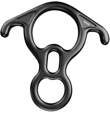 lopituwe Corda per speleologia all'aperto 50kn 8 Figure Discensore Discensore per arrampicata Attrezzatura per discesa in corda doppia portatile Dispositivo robusto Attrezzatura per discesa Promemoria