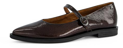 Paul Green Ballerines à lanières pour femme, Marron, 42 EU
