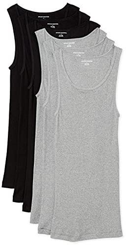 Amazon Essentials Men's Lightweight Tank Undershirts, Pack of 6