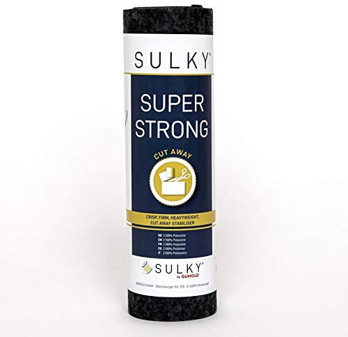 Sulky Super Strong Stickvlies zum Abschneiden (schwarz, 25 x 500 cm)