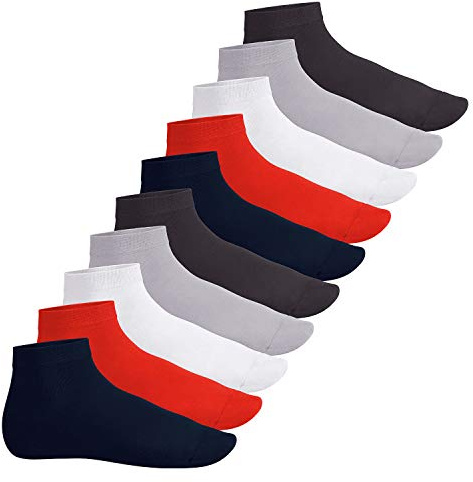 Footstar Herren & Damen Kurzschaft Socken (10 Paar) - Sneak it! - Metropolis 35-38