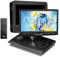 MYDASH Portable DVD Player 12.5 for Car, Kids DVD Player with 10.1 HD Swivel Display Screen, SD Card Slot and USB Port, Car Headrest Mount Provided, Exclusive Button Design, Black