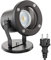 ledscom.de Außen-Strahler Fluter MIBU für außen, Edelstahl, schwarz, inkl. LED GU10 Lampe (warmweiß, 5,4W, 510lm, 50°)