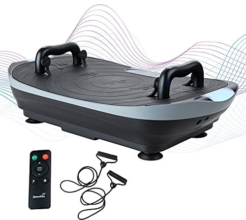 Skandika Vibrationsplatte V2 | Fitnessgerät für Muskelaufbau, Ganzkörper, Oszillation 6 – 13 Hz, bis 120 kg, Vibrationsbrett Fitness, Vibrationsplatten für Zuhause, Sportgerät Heimtraining, mit Griff