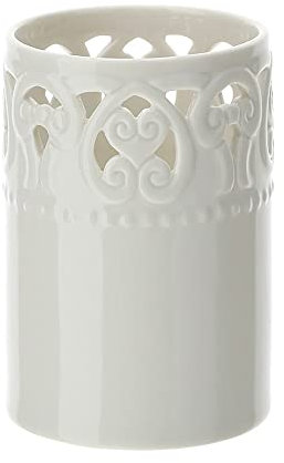 HERVIT PORTABICCHIERI PORCELLANA TRAF. DIA.8,5X12CM