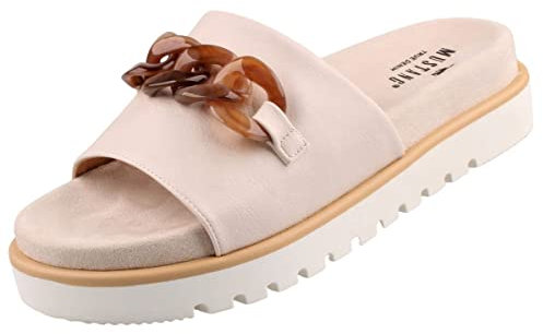 MUSTANG Damen Plateau-Pantoletten Beige, Schuhgröße:EUR 40