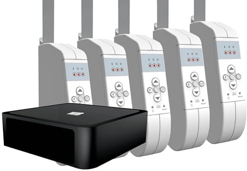 WIR elektronik, eWickler 5 Fenster Funk-Set, eW930-F, 5x elektrischer Gurtwickler + 1x Gateway V6, für 17-23 mm Gurtband, Aufputz, bis 45 kg, inkl. Netzstecker (5 Fenster)
