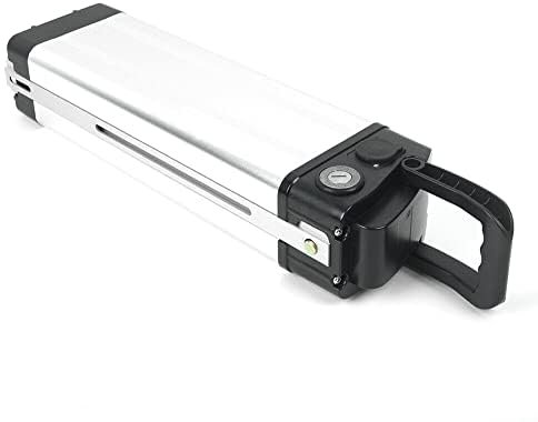 XBERSTAR Caja de batería para bicicleta eléctrica de 36 V/48 V, batería de litio 18650, soporte grande para bicicleta (puerto de carga CC)