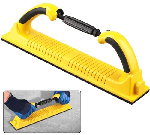 Shineboc multifunktionellt manuellt slipverktyg för 70 mm nätsand, justerbar flexibel slipblock med handtag lätt handslipfilblock för träbearbetning av bilar väggar