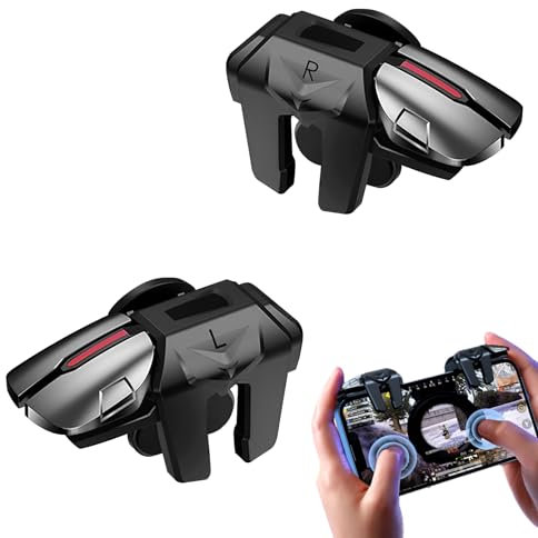 PUBG Mobile Trigger Controller, Contrôleur de Jeu Gachette Mobile L1R1 Style d'armure Déclencheur Trigger Tirer Téléphone Gamepad Joystick Sensibles Bouton de Tir Compatible avec Android iPhone iOS