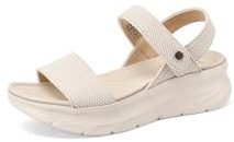 QUEEN HELENA Sandali Sportivi a Strappo con Sottopiede Ortopedico Casual Donna BZ430 (Beige, Sistema Taglie Calzature EU, Adulto, Donna, Numero, Media, 36)