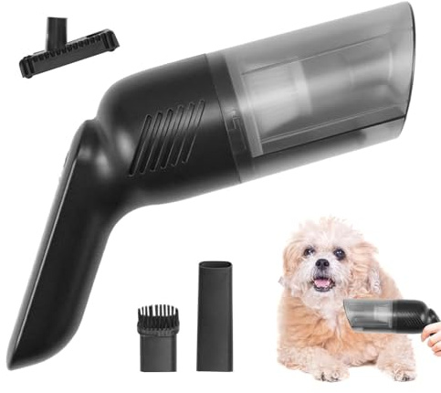 yakermur Aspirapolvere elettrico per peli di gatto, spazzola elettrica per spargimento, levapelucchi portatile per piccoli animali, forniture multifunzionali per la toelettatura degli animali