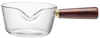 Mjölkgryta mjölkkastrull med handtag glas mjölkkastrull med lock gasspis non-stick kaffe soppgryta kastrull kök köksredskap för kokning mjölk (450 ml)