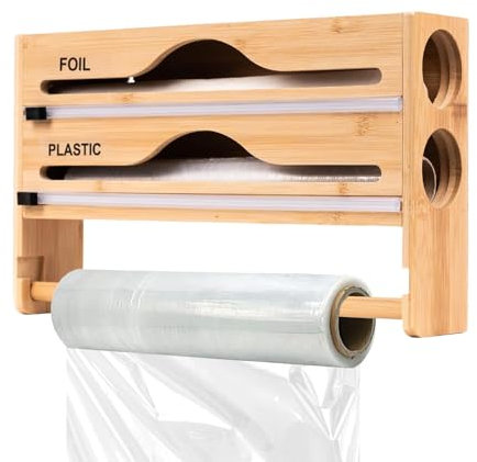 Porta Carta Stagnola,Taglierino Per Pellicola | Organizzatore Da Parete Per Pellicole Cucina Con Taglierina Contenitore Carta Dispensa Casa Cucina Professionale Armadio