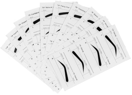 10Pcs Eye Brow Stencil Eyebrow Stencils Adhesive Eye Brow Shaping Stickers Makeup Beauty Tools for DIY Grooming