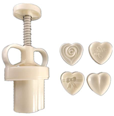 A FEI Plastic Mooncake Mold 30g Heart Stamp Cookie Cutter Mould DIY Baking Accessories