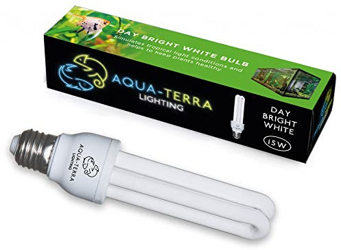 Aqua-Terra Lighting 15W Brightday White Replacement Bulb for The Fish Pod 48/64 and 120 Litre Aquarium - E27 Standard Screw Base - Ideal for Natural Daylight Lighting Effect