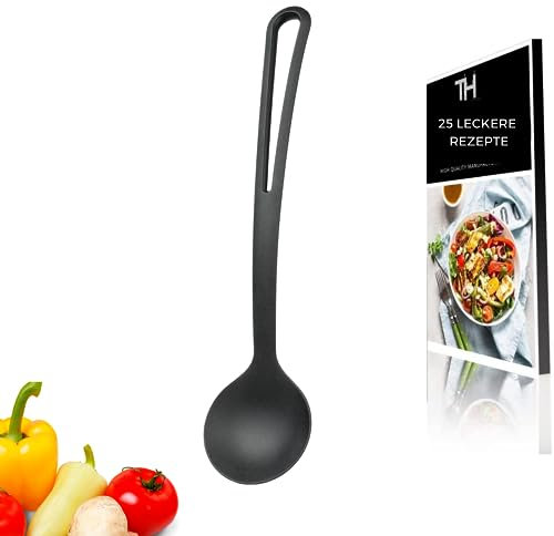 Thiru Küchenhelfer Wok-Löffel - ultra hitzebeständig - Verfärbungsresistent & schonend für die Pfanne - inkl. E-Book mit 25 Rezepten - Spülmaschinengeeignet - Qualität Made in Germany