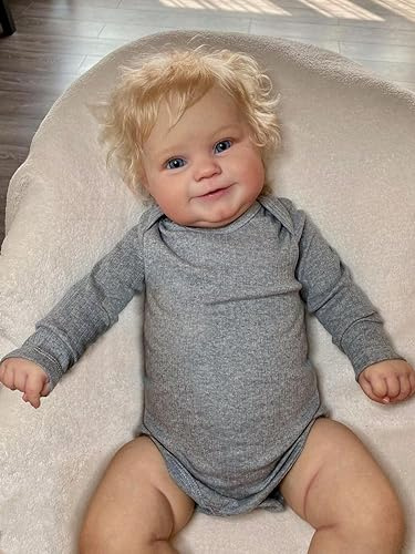 kgniess me Reborn babydocka pojke 50 cm handgjorda verklighetstrogna babydockor pojke mjuk tygkropp som en riktig baby