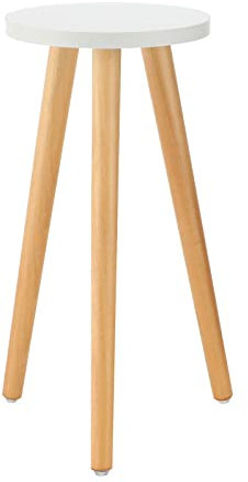 Växtställ i trä, Bord för Runda Pallväxter, Blomsterställ för Minibord, Stabil Växthållare, Bord för Multifunktionella Växter för Inomhusväxter Blomkrukor Balkong (20x45cm)
