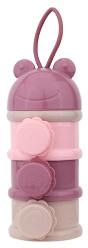 Sghtil Boîte de rangement pour formule de voyage, distributeur de lait en poudre à 3 couches – Fournitures pour bébé, distributeur de lait en poudre anti-déversement avec poignée de transport pour