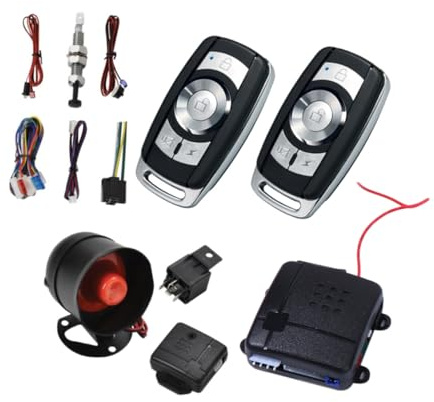 PRETYZOOM Dispositivo di Sicurezza Portatile per Auto, Immobilizzatore Automatico con LED Lampeggiante, Kit Elettronico per Protezione Veicoli, Chiusura Centralizzata e Blocco Avviamento,