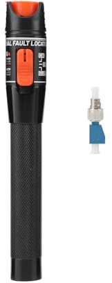 WSOLDMA Visual Fault Locator 5-100KM VFL Fiber Optic Tester Tool Kit Light Pen with FC Male to LC Female Connector for Fiber Network Cable Test (10KM + FC Male to LC Female Connector)