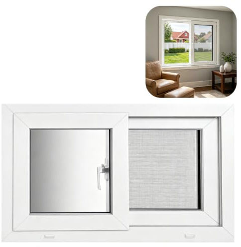 Ersättningsglidning av aluminiumlegering med SNS för källare le hem och badrum härdat s 73 cm B x 61 cm H Perfekt för lager