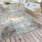 Paco Home In- & Outdoor Teppich Modern Orient Print Terrassen Teppich Türkis, Grösse:80x150 cm