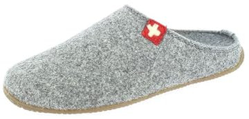 Living Kitzbühel - Filz - Schweizer Kreuz - Pantoffeln (41 EU Grau)