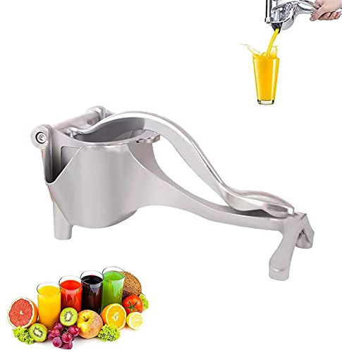 Manuell citruspress, manuell fruktpress med spak, citronpress, manuell citruspress i aluminium, används för att pressa citronjuice, apelsinjuice, citrusjuice, vattenmelon