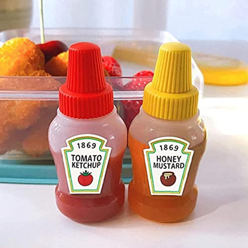 25 ml Mini Tomaten Ketchup -Flaschen, tragbare Sauce -Behälter Salat -Dressingbehälter, Pantry -Behälter für Bento Box, 2pcs Gewürzgläser