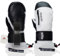 devembr Ski-Fäustlinge mit Handgelenkschützern, Warme Snowboard-Fäustlinge, Wasserdicht, Weiß, M
