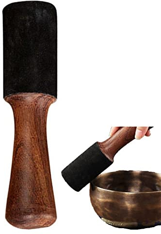 Wudaizhi 18cm Tibetan Singing Bowl Leather Stick Handmade Tibetan Buddhist Meditation Singing Bowl Leather Mallet