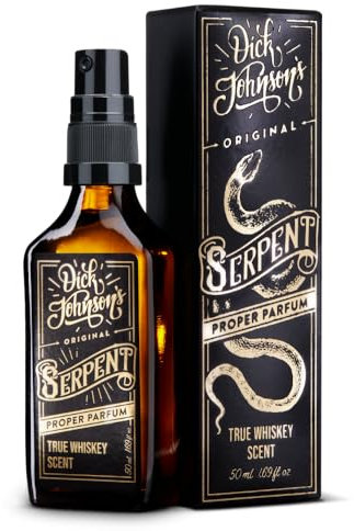 Dick Johnson Parfum Serpent True Whiskey 50 ml – Parfum mit Whiskeynote Tonkabohne Sandelholz – Herrenduft für Männer – Langanhaltendes Herrenparfum – Männer Parfüm Geschenk – Made in Finnland