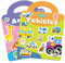 Wiederverwendbare Stickerbücher Bücher für Kinder 2 Set, Stickerbuch ab 3 Jahre, Stickerbuch Wiederverwendbar, Sticker Buch Kleinkind mit 3D Puffy Sticker