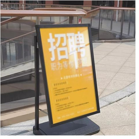 Plakatständer, Anzeigetafelständer für Aktivitäten, Plug-in-Wechselrahmen-Schildertafel, Wassereinspritzbasis, Keine Angst vor dem Herunterfallen, angezeigter Ständerhalter (Farbe: