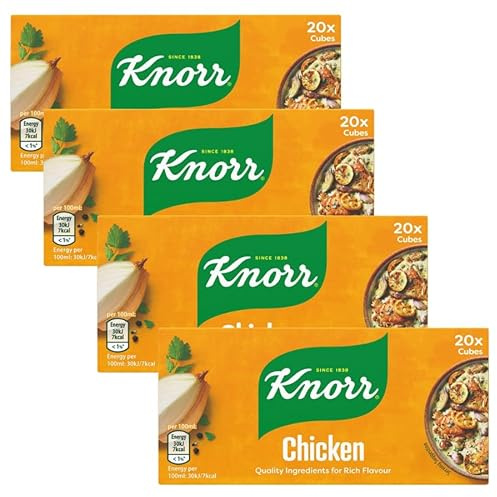 Stock Cubes & Pots Bundle with Knorr Chicken Stocks Cubes (20x10g) - 4 Pack | Chicken Stock Cubes.