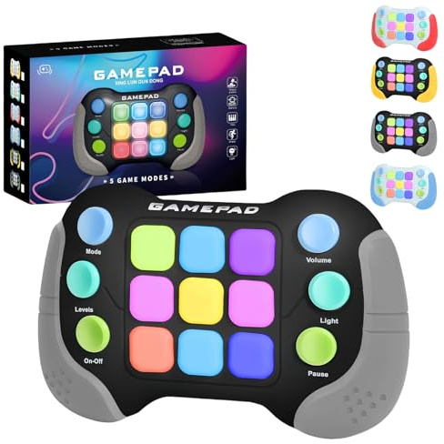 Quick Push Bubble Game Electrónico Negro,Máquina Juego Fidget para Sensory,Sensory Fidget Juguetes para el Autismo,Rompecabezas Rápida Juguete Mano para Aliviar Estrés Niños & Adultos