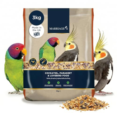 Marriages - Parakeet and Cockatiel Food, Wholesome Bird Seed Mix (3kg)