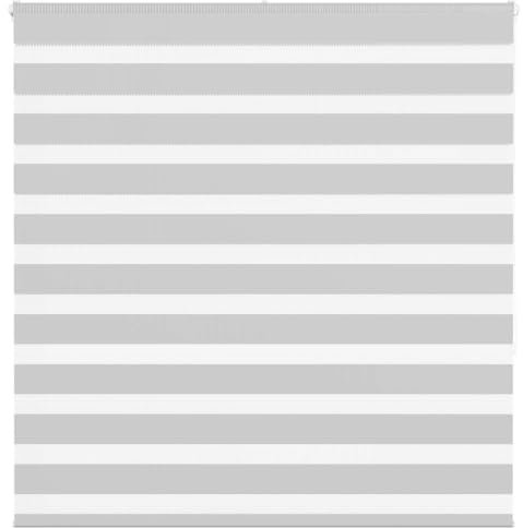 vidaXL Zebrarollo Hellgrau 150x150 cm Stoffbreite 145,9 cm Polyester, Zebra-Rollo, Doppelrollo, Zebra-Jalousie für Fenster, Doppelrollo, Zebra-Rollo