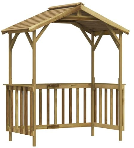 Générique Abri de Barbecue 163,5x93x210 cm Bois de pin imprégné,Vie en extérieur,Structures extérieures,Cabanes & abris de jardin-315390