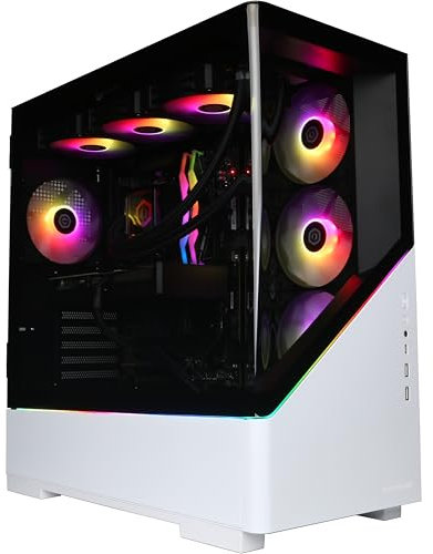CyberPowerPC Luxe Gaming PC - AMD Ryzen 7 9800X3D, AMD Radeon RX 9070 XT 16GB, 32GB RAM, 2TB NVMe SSD, 750W 80+ PSU, Wi-Fi, Liquid Cooling, Windows 11, Amethyst Curve RGB