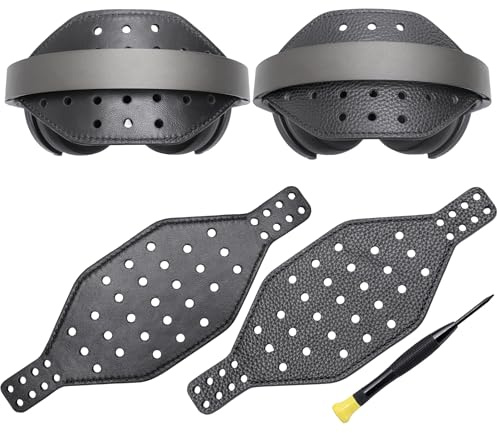 Voarmaks Superbrett sexkantigt pannband i äkta läder – kompatibelt med Audze Maxwell spelheadset och MM–100 professionella hörlurar, vändbart dubbelsidigt boskapsskinn och lammskinn