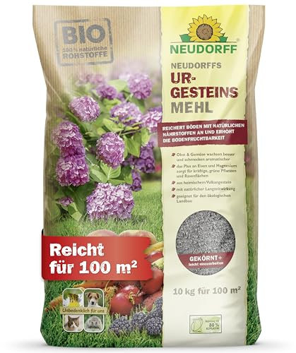 Neudorff UrgesteinsMehl - Natürliches Diabasgesteinsmehl mit natürlicher Langzeitwirkung zur Bodenverbesserung für alle Bodenarten, 10 kg für 100 m²
