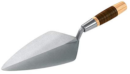 Bon 72-535 Brick Trowel Forged 10-inch Narrow London Leather Handle
