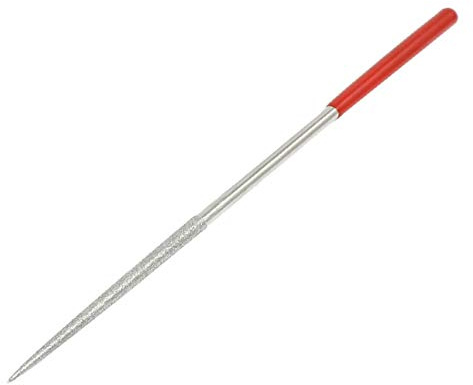 New Lon0167 Lapidary Jeweler Featured Round Rat Tail Reliable Efficacy Diamond Files 3mm x 140mm Silver Tone Red(id:263 4c e5 e4f)