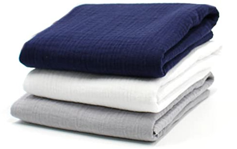 VmG-Store 3X Musselin Set je 0,5m x 1,35m Double Gauze Stoff 100% Baumwollstoff Tex Standard 100 (3er Set je 0,5m, Set14)