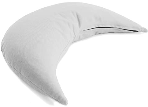 GIRAFFENLAND Zirvkudde måne ca 50 cm | vit | tallträkudde/tallkudde | med extra ekologisk inlett